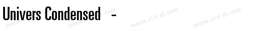 Univers Condensed 粗体字体转换
